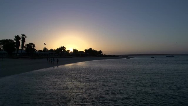 Monkey Mia, the Shark Bay Marine Park Sunset , Western Australia