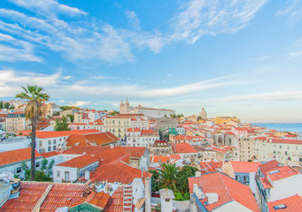 Alfama in evening, Lisbon, Portugal