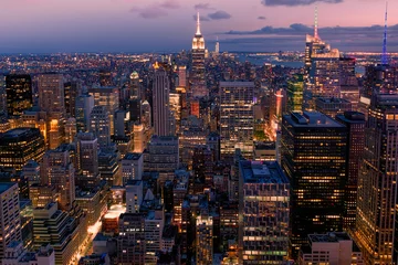 Abwaschbare Fototapete New York Schöner Sonnenuntergang in New York City