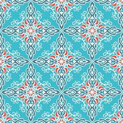 Seamless abstract tiled pattern vector