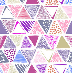 colorful triangle print - seamless background