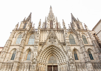 Fototapeta na wymiar Cathedral of Barcelona, Barcelona, Spain