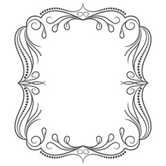 Vintage frame. Elegant luxury vintage calligraphy frame. Template for greeting card, invitation