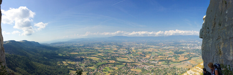 Blick vom Corraterie am  Mont Salève auf Genf