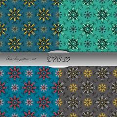 Set of four elegant seamless patterns