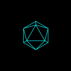 geometry minimal logo concept, hexagon vector logo template