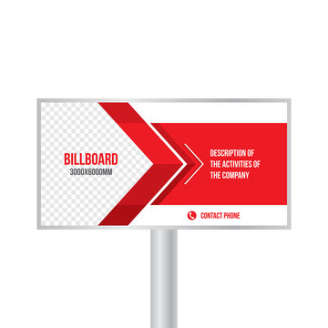 Street dynamic banner, horizontal Billboard template background red