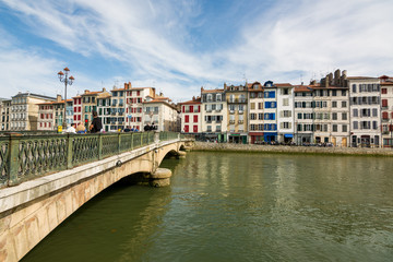Obraz premium historical houses of bayonne, france