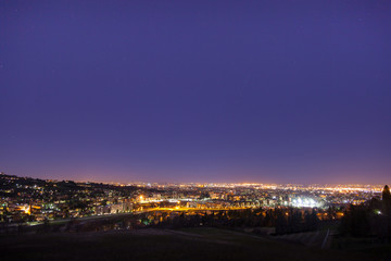 Night view from the hills of Bologna