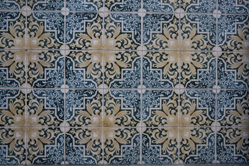 Detail of some typical portuguese tiles
