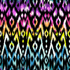 rainbow ikat pattern design - seamless background - 120735690