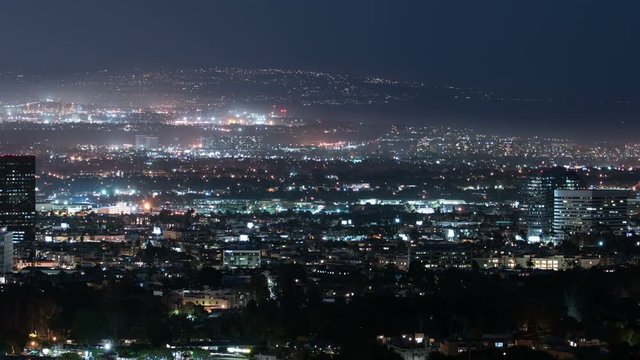 Los Angeles Skyline 56 Downtown Night Time Lapse
