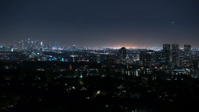 Los Angeles Skyline 59 Downtown Night Time Lapse