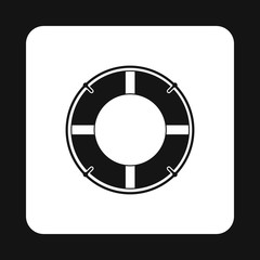 Lifebuoy icon in simple style on a white background vector illustration