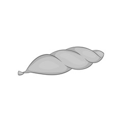 Marijuana leaf icon in black monochrome style isolated on white background. Drug symbol vector illustration