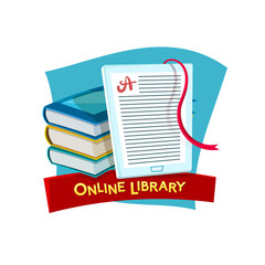 Online library vector illustration