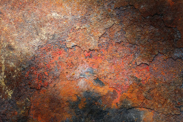 Rusty metal texture or rusty metal background. Grunge retro vintage of rusty metal plate for design with copy space for text or image.