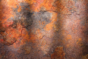 Rusty metal texture or rusty metal background. Grunge retro vintage of rusty metal plate for design with copy space for text or image.