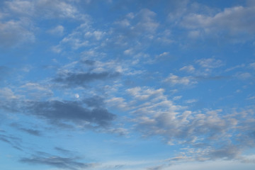 blue sky in the evening
