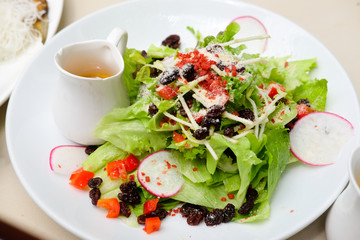 serving of healthy vegetables salad