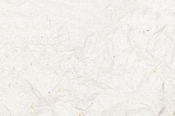 Recycled crumpled white paper texture or paper background for design with copy space for text or image.