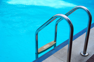 empty swimming pool day clean blue water