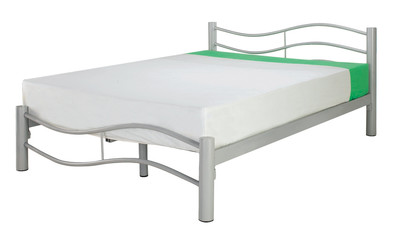 Metal bed isolated on white background with clipping path.
