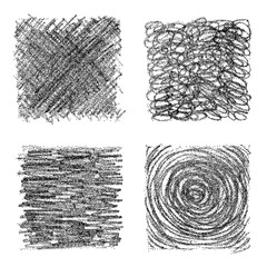 Hand drawn scribble shapes