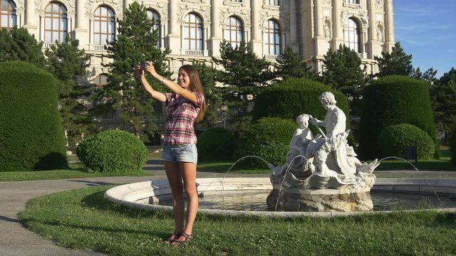 Selfie portrait around Vienna tour