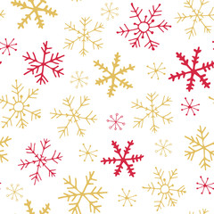 Snowflakes seamless pattern - vector