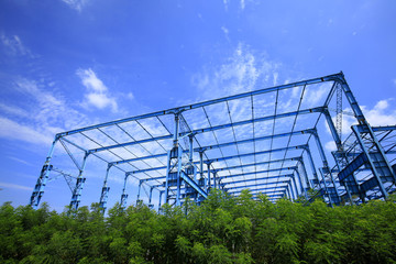 Naklejka premium The construction of steel structure