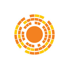 Obraz premium Modern Abstract Circle Data Logo Image Vector Icon