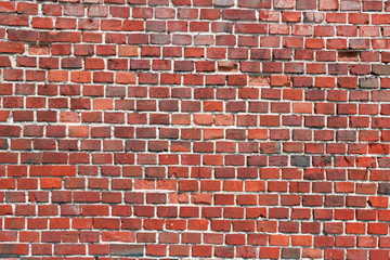 red old brick wall background