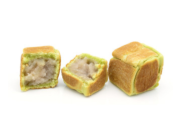 Wheat flour sweet dice shape with sweet taro filling