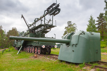 Historical monument in fort Krasnaya Gorka