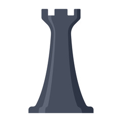 Business strategy concept with chess in flat style.