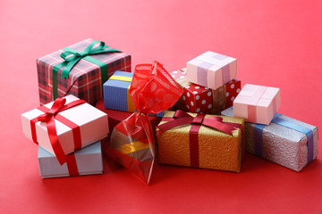 Obraz premium 沢山のプレゼントの箱