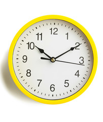 wall clock isolated on white