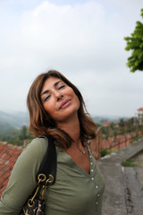 Fototapeta premium Donna in viaggio