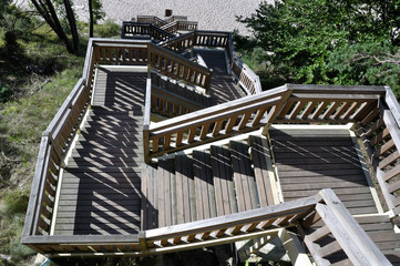 Międzyzdroje - nowe schody na Kawczą Górę 2013