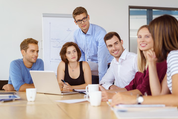 team in einem meeting
