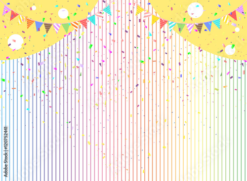紙吹雪 フラッグ レインボー ストライプ背景 Wall Mural Kid A 紙吹雪 フラッグ レインボー ストライプ背景 Wall Mural Kid A
