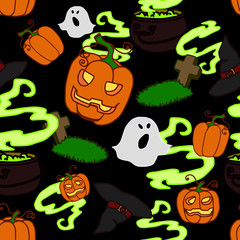 halloween seamless pattern