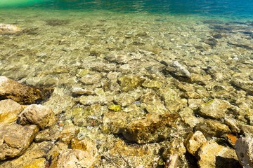 Mediterranean seaside and blue sea, holiday tourism background