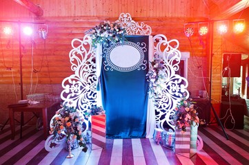 Decorative photo banner with free space for you text on wedding party