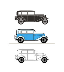 Retro car, vintage collection