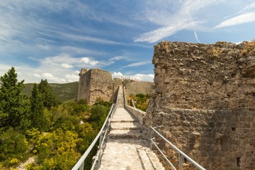 Fototapeta na wymiar Second longest world walls. Mali Ston small town, Croatia