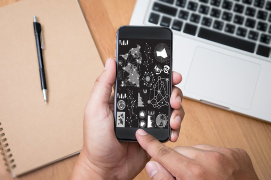 Website designer working digital tablet