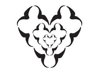 Fototapeta premium Heart made by Flock of Birds