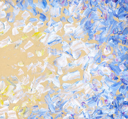 Abstract Oil Painting. Background of blue sky